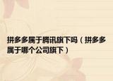 拼多多屬于騰訊旗下嗎（拼多多屬于哪個(gè)公司旗下）