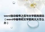 word自動編號之后與文字距離很遠（word中編號和文字距離太大怎么辦）