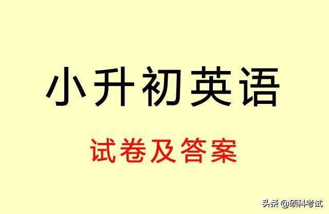 2019小升初英語(yǔ)復(fù)習(xí)試卷及答案（word版、附答案、可打?。┧俨?！