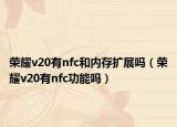 榮耀v20有nfc和內(nèi)存擴(kuò)展嗎（榮耀v20有nfc功能嗎）