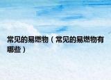 常見的易燃物（常見的易燃物有哪些）