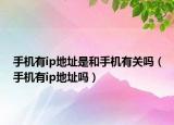 手機(jī)有ip地址是和手機(jī)有關(guān)嗎（手機(jī)有ip地址嗎）