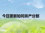 今日更新如何房產(chǎn)分割
