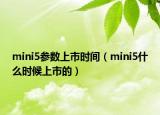 mini5參數(shù)上市時間（mini5什么時候上市的）