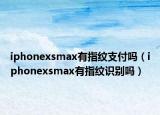 iphonexsmax有指紋支付嗎（iphonexsmax有指紋識別嗎）