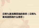 云鶴九霄龍騰四海的意思（云鶴九霄龍游四海什么意思）