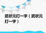 武狀元打一字（武狀元打一字）