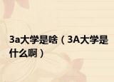 3a大學是啥（3A大學是什么啊）