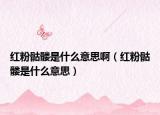 紅粉骷髏是什么意思?。t粉骷髏是什么意思）