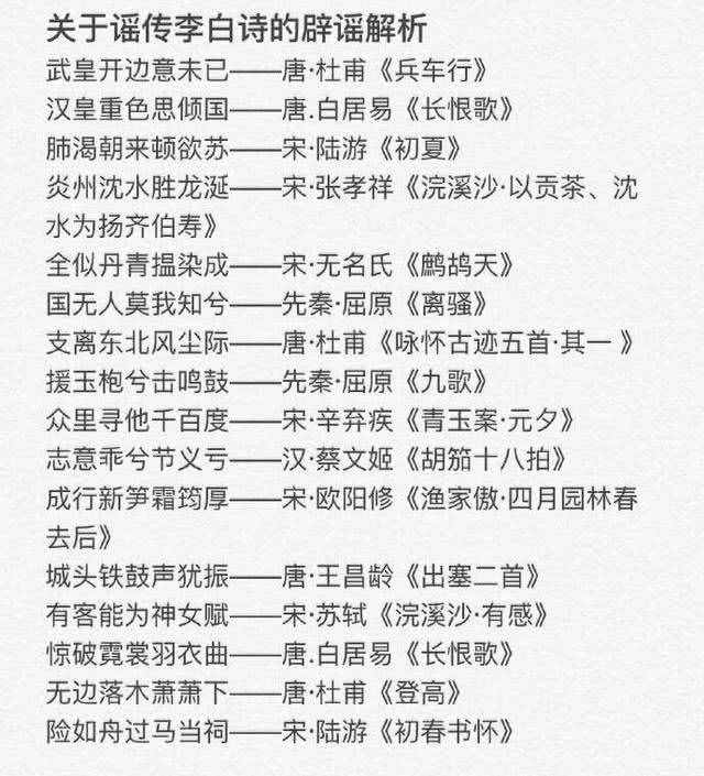 辟謠網(wǎng)絡(luò)風(fēng)傳"李白藏頭詩(shī)"寓言"武漢肺炎"，今天帶大家解讀