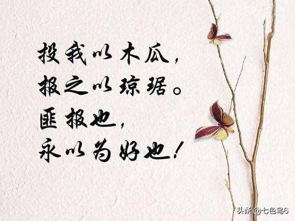 “投我以木桃，報(bào)之以瓊瑤”出自何處？
