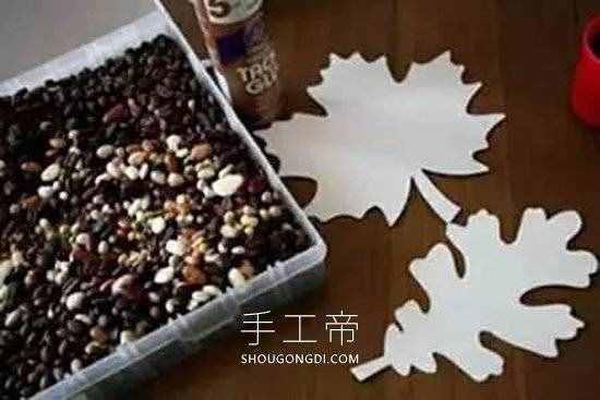 用豆子DIY制作豆貼畫怎么做 -  www.shougongdi.com