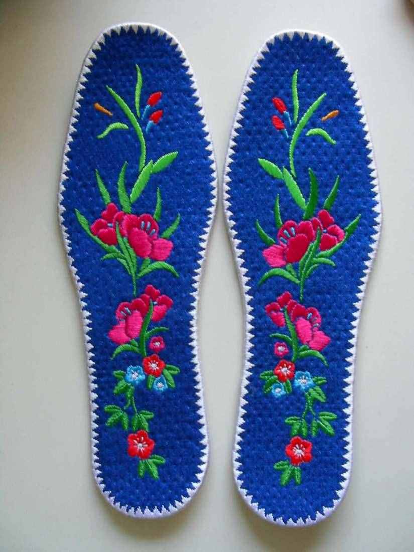 25款鞋墊刺繡花樣圖紙，踩在腳下的藝術，收藏起來！