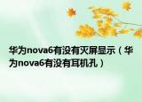 華為nova6有沒有滅屏顯示（華為nova6有沒有耳機孔）