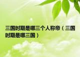 三國時期是哪三個人稱帝（三國時期是哪三國）