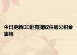 今日更新??誰有提取住房公積金表格