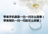 蘋果手機(jī)屏幕一閃一閃怎么回事（蘋果相機(jī)一閃一閃的怎么回事）