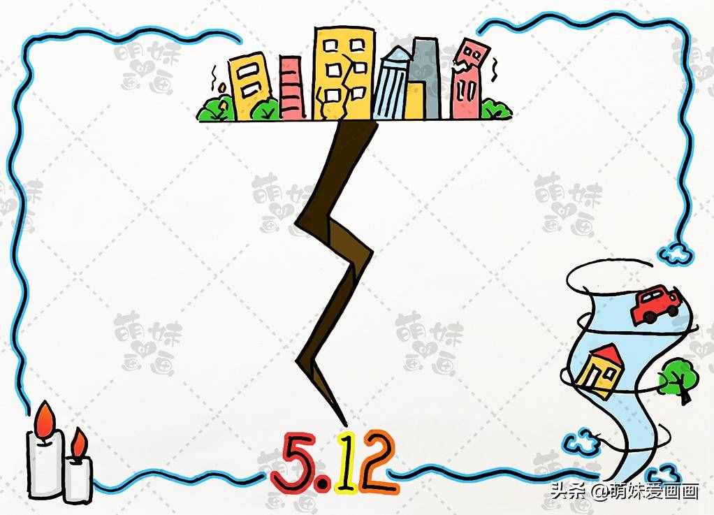 防災(zāi)減災(zāi)，人人參與！學(xué)畫簡單又好看的512防災(zāi)減災(zāi)主題手抄報