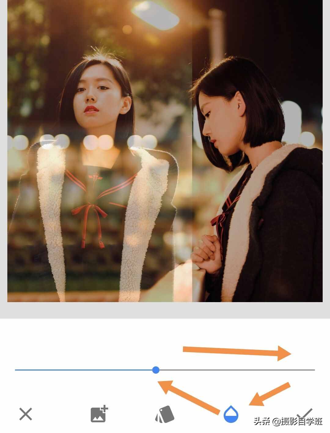 只需6步，兩張照片合成一張，手機攝影修圖
