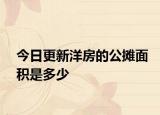 今日更新洋房的公攤面積是多少