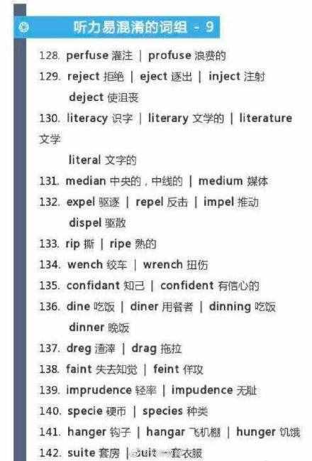 英語(yǔ)四六級(jí)聽力高頻詞，備考四六級(jí)的同學(xué)可以收藏一下
