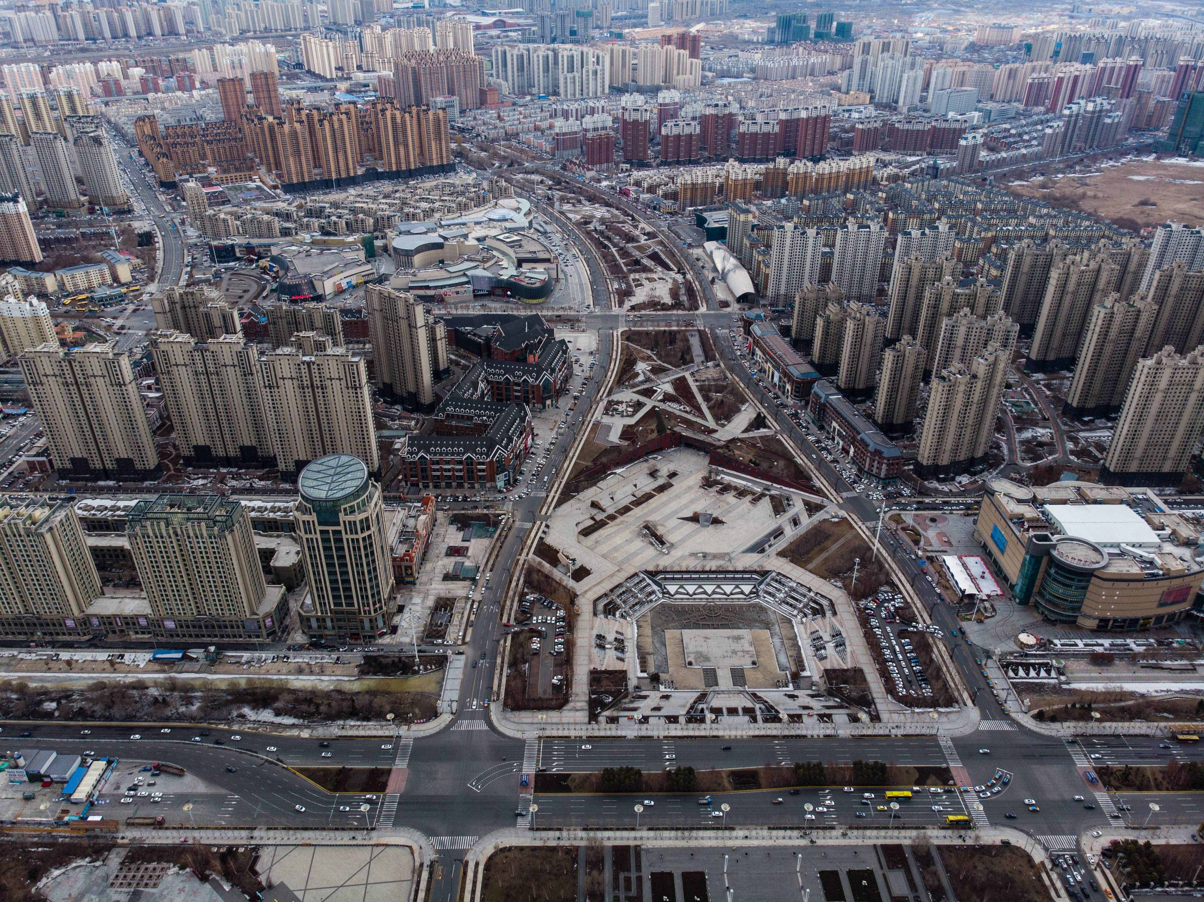 航拍哈爾濱房價最高地方，群力新區(qū)