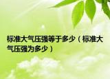 標(biāo)準(zhǔn)大氣壓強(qiáng)等于多少（標(biāo)準(zhǔn)大氣壓強(qiáng)為多少）