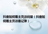 抖音如何看主頁(yè)訪問(wèn)量（抖音如何看主頁(yè)訪客記錄）