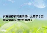 女生給你發(fā)吃瓜表情什么意思（微信表情吃瓜是什么意思）