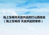 海上生明月天涯共此時(shí)打山西地名（海上生明月 天涯共此時(shí)意思）
