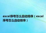 excel序號(hào)怎么自動(dòng)排序（excel序號(hào)怎么自動(dòng)排序）
