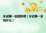 鄉(xiāng)試第一名的稱謂（鄉(xiāng)試第一名叫什么）