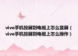 vivo手機(jī)投屏到電視上怎么豎屏（vivo手機(jī)投屏到電視上怎么操作）