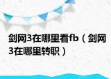 劍網(wǎng)3在哪里看fb（劍網(wǎng)3在哪里轉(zhuǎn)職）