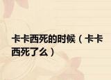 卡卡西死的時候（卡卡西死了么）