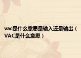 vac是什么意思是輸入還是輸出（VAC是什么意思）