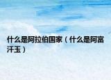 什么是阿拉伯國家（什么是阿富汗玉）