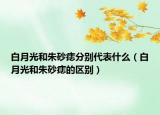 白月光和朱砂痣分別代表什么（白月光和朱砂痣的區(qū)別）