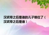 漢武帝之后是誰(shuí)的兒子繼位了（漢武帝之后是誰(shuí)）