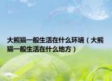 大熊貓一般生活在什么環(huán)境（大熊貓一般生活在什么地方）