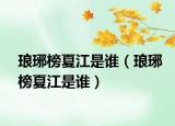 瑯琊榜夏江是誰(shuí)（瑯琊榜夏江是誰(shuí)）