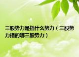 三股勢(shì)力是指什么勢(shì)力（三股勢(shì)力指的哪三股勢(shì)力）