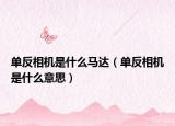 單反相機(jī)是什么馬達(dá)（單反相機(jī)是什么意思）