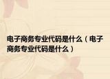 電子商務(wù)專業(yè)代碼是什么（電子商務(wù)專業(yè)代碼是什么）