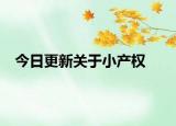 今日更新關(guān)于小產(chǎn)權(quán)