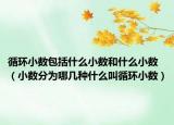 循環(huán)小數包括什么小數和什么小數（小數分為哪幾種什么叫循環(huán)小數）