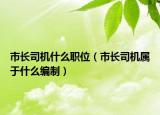 市長司機(jī)什么職位（市長司機(jī)屬于什么編制）