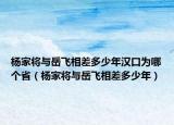 楊家將與岳飛相差多少年漢口為哪個(gè)省（楊家將與岳飛相差多少年）