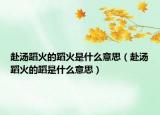 赴湯蹈火的蹈火是什么意思（赴湯蹈火的蹈是什么意思）