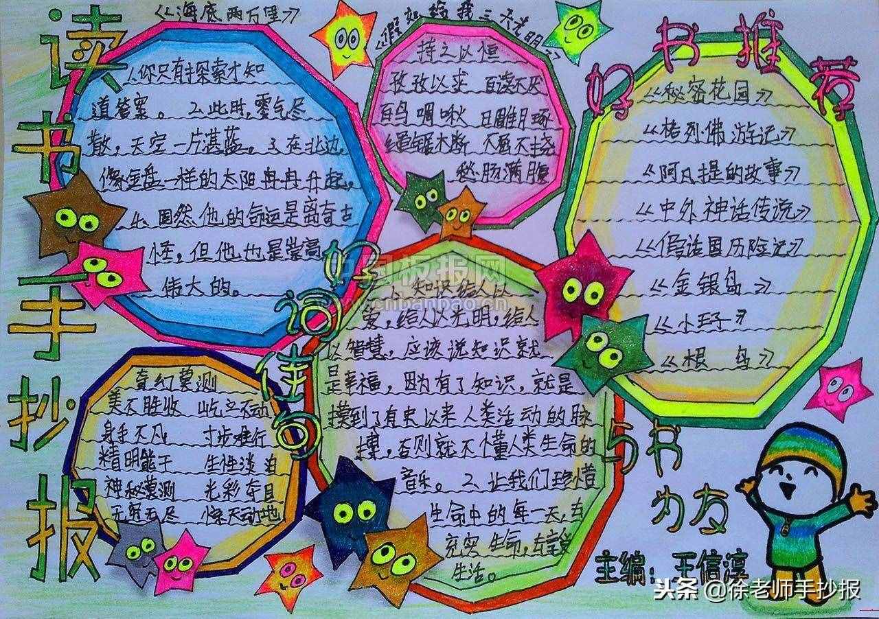分享一組漂亮的獲獎(jiǎng)讀書(shū)手抄報(bào)